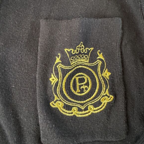 Pappagallo Navy Blue Cardigan Embroidered Chest Pocket Size XL - Picture 5 of 11